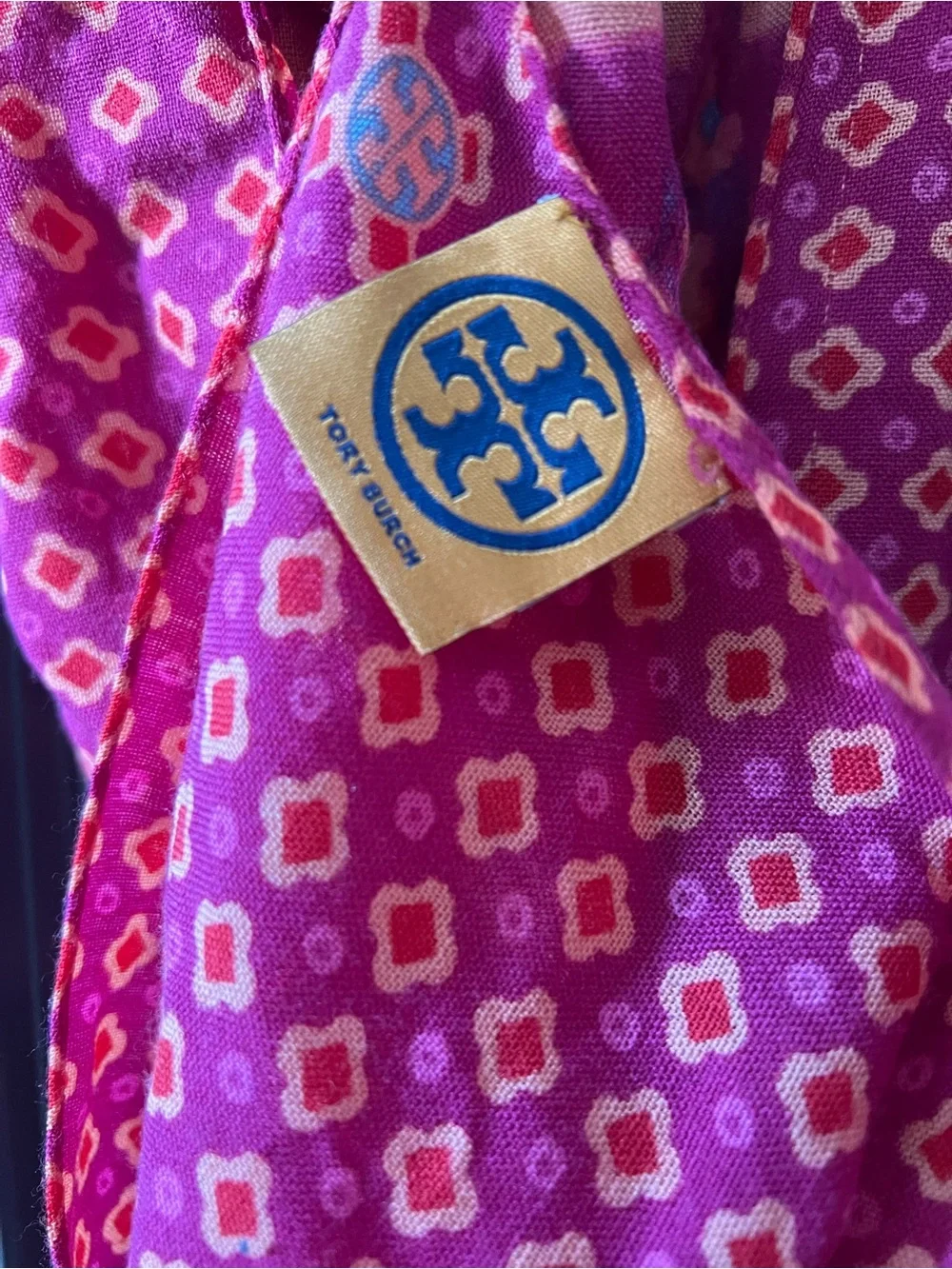 Tory Burch 100% Wool Print Scarf Wrap